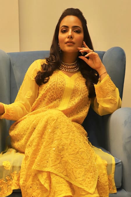 Indian Party Wear Dress for Women Yellow Printed Anarkali Cotton Kurta Maxi  Dress Plus Size Kurti Ethnic Wear Women Gown Dress - Etsy