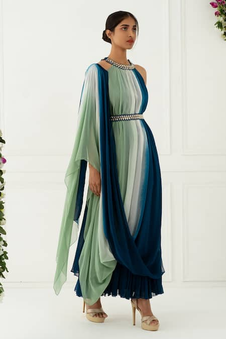 Nidhika Shekhar Ombre Draped Dress 