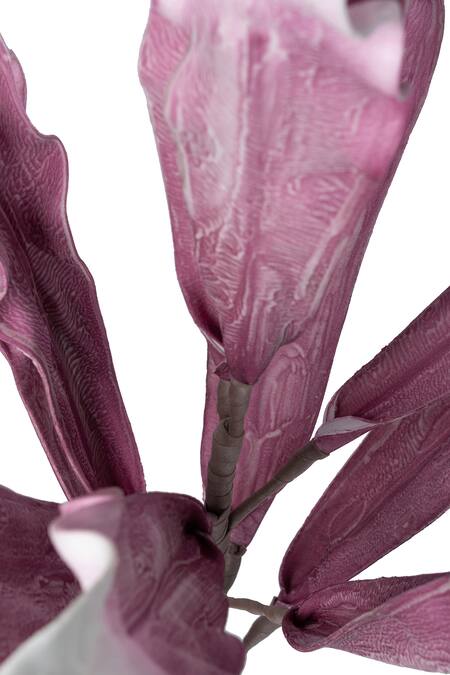 Buy_H2h_Purple Flowers, Leaves And Covered Artificial Gladiola Leafs - Set Of 2_Online_at_Aza_Fashions