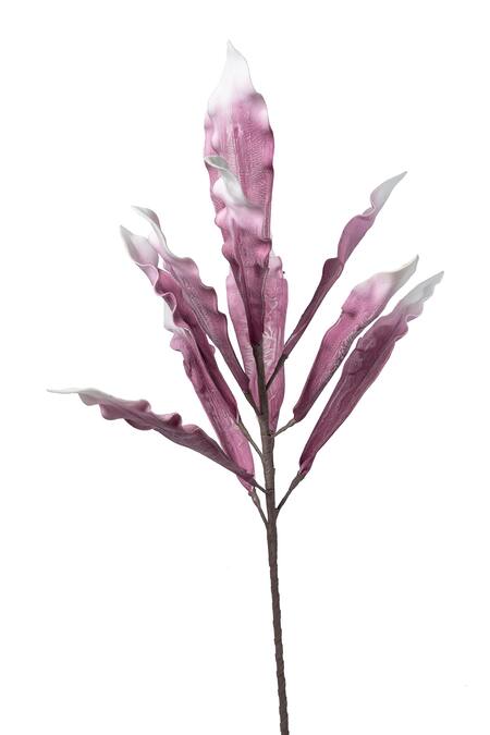 H2h_Purple Flowers, Leaves And Covered Artificial Gladiola Leafs - Set Of 2_Online_at_Aza_Fashions