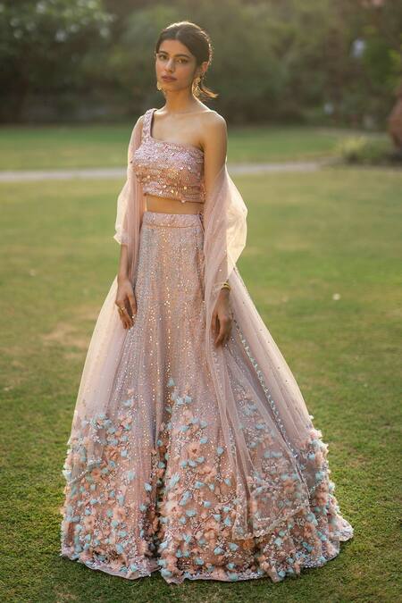Soft Peach Full Heavy Sequence Work Designer Lehenga Choli - Indian Heavy  Anarkali Lehenga Gowns Sharara Sarees Pakistani Dresses in  USA/UK/Canada/UAE - IndiaBoulevard