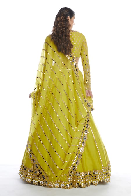 Vvani By Vani Vats Silk Organza Bridal Lehenga Set 