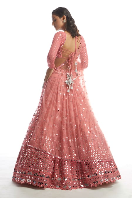 Vvani By Vani Vats Embellished Organza Bridal Lehenga Set 