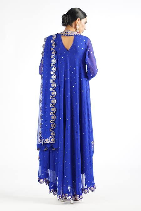 Vvani By Vani Vats Mirror Embroidered Kurta Pant Set 