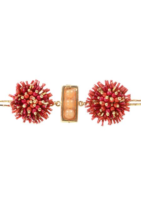 Vaidaan Gold Plated Carnation Choker Online at Aza Fashions Vaidaan_Gold Plated Carnation Choker _Online_at_Aza_Fashions