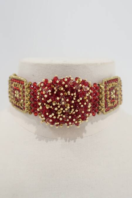 Buy Vaidaan Gold Plated Asav Choker Online at Aza Fashions Buy_Vaidaan_Gold Plated Asav Choker _Online_at_Aza_Fashions