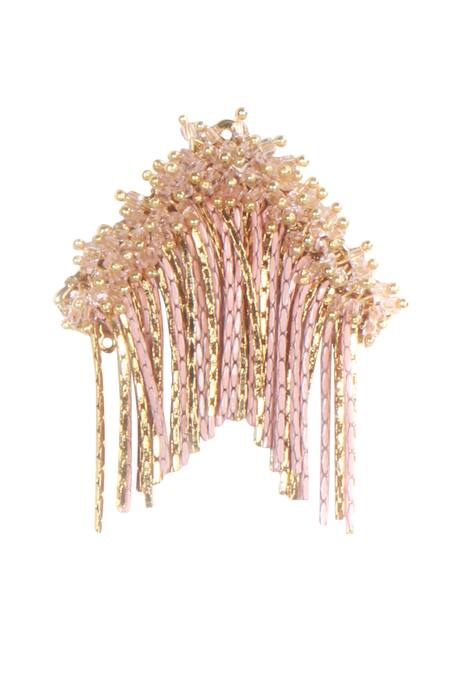 Buy Vaidaan Gold Plated Beads, Stones Lily Drop Danglers Online at Aza Fashions Buy_Vaidaan_Gold Plated Beads, Stones Lily Drop Danglers _Online_at_Aza_Fashions