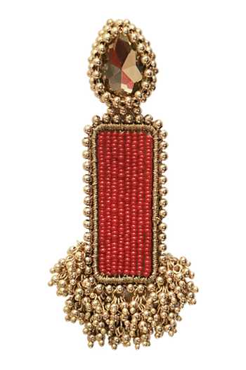 Vaidaan Gold Plated Beads, Stones Beaded Top Danglers Online at Aza Fashions Vaidaan_Gold Plated Beads, Stones Beaded Top Danglers _Online_at_Aza_Fashions