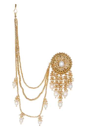 Buy Vaidaan Gold Plated Pearls, Beads Chandelier Earrings Online at Aza Fashions Buy_Vaidaan_Gold Plated Pearls, Beads Chandelier Earrings _Online_at_Aza_Fashions