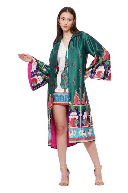 Limerick By Abirr N' Nanki Valentia Moroccan Print Jacket 