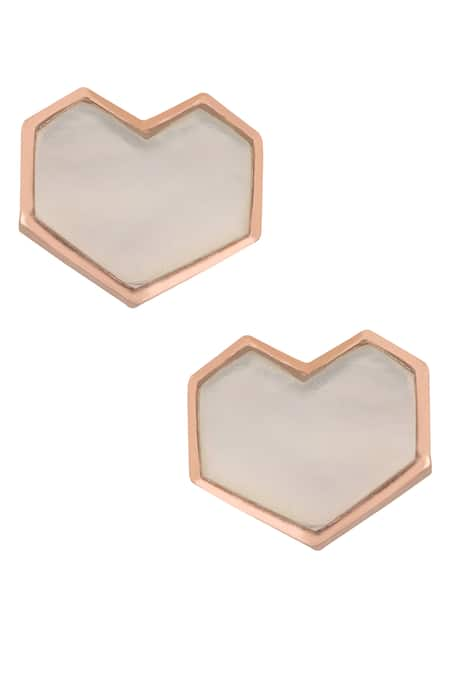 Varnika Arora Handcrafted Heart Stud Earrings 