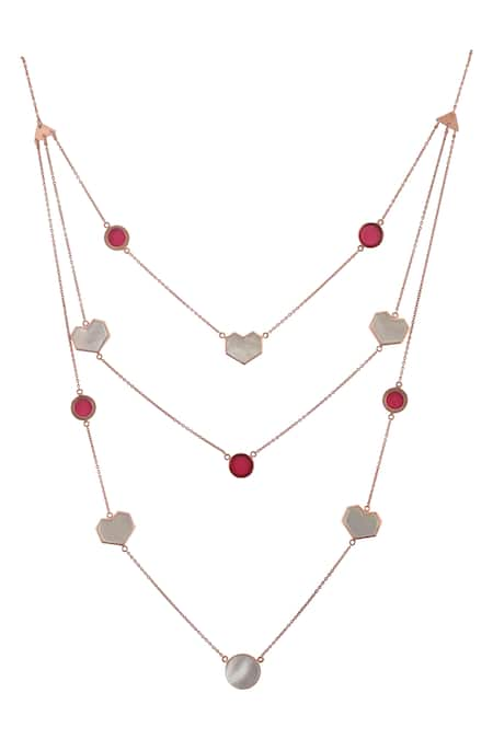 Varnika Arora  Layered Heart Necklace 