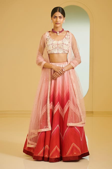 Varun Bahl Embroidered Bridal Lehenga Set 