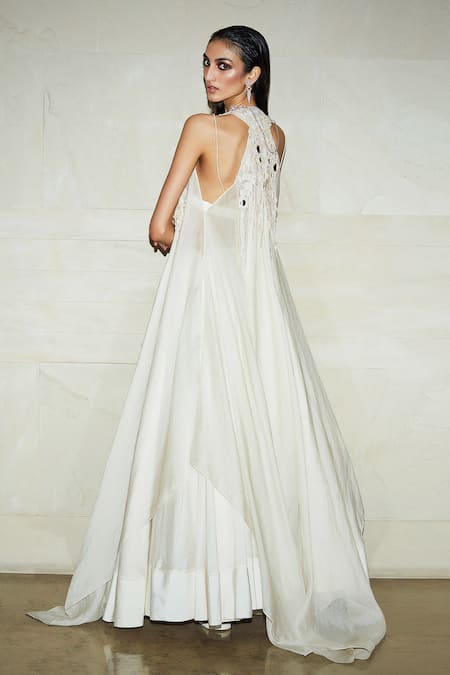 Varun Bahl Embroidered Cape & Skirt Set 