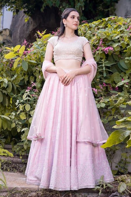 Buy Multi Color Lehenga Metallic Tissue High Waist Bridal Set For Women by  Etasha by Asha Jain Online at Aza Fashions.
