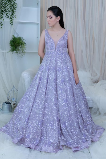 Lilac Long Prom Dresses Party Evening Gowns fg3083 – formalgowns