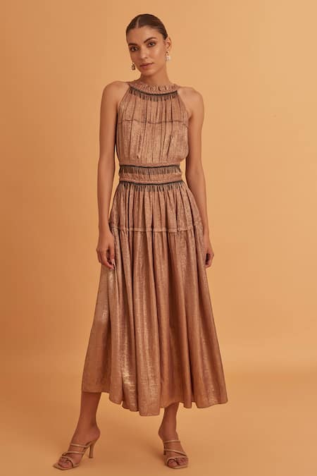 Verb by Pallavi Singhee Round Neck Midi Dress 