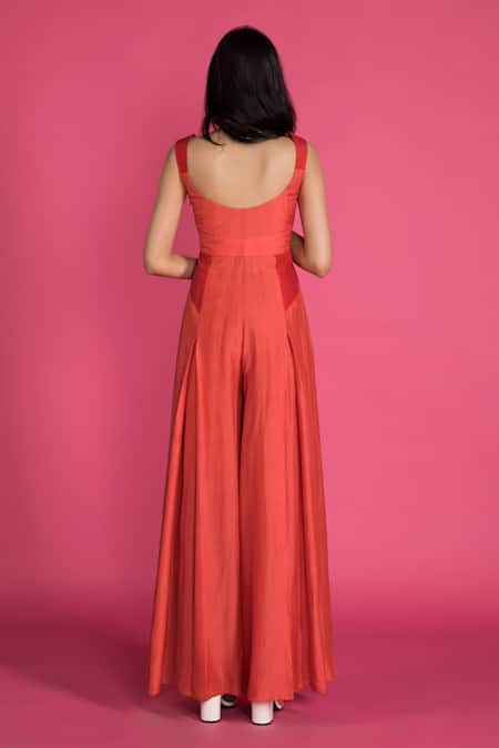 Vedika M Silk Dyed Pleated Jumpsuit 