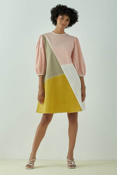 Madder Much Venice Cotton Colorblock Dress 