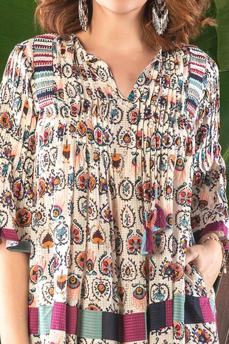 Buy Verb By Pallavi Singhee White Printed Dress Online at Aza Fashions Buy_Verb By Pallavi Singhee_White Printed Dress_Online_at_Aza_Fashions