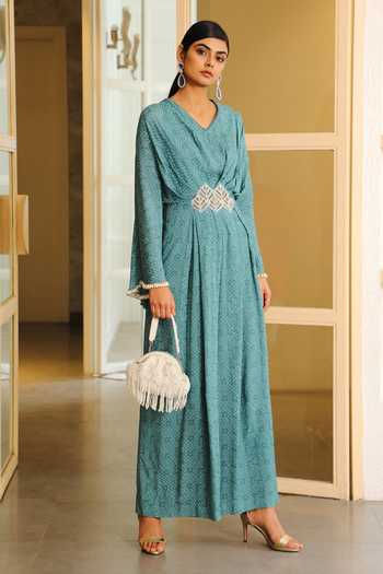 Vidushi Gupta Printed Pleated Jumpsuit 