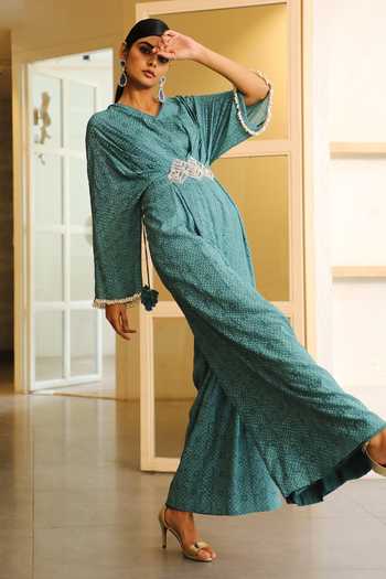 Vidushi Gupta Printed Pleated Jumpsuit 