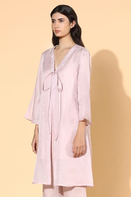 Buy_Meadow_Purple Tunic Silk Organza  Pant Linen Inner V And Set_Online_at_Aza_Fashions