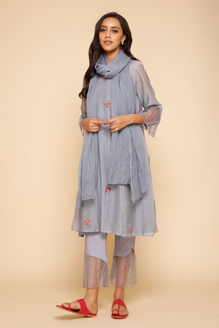 Begum Chanderi Kurta & Pant Set 