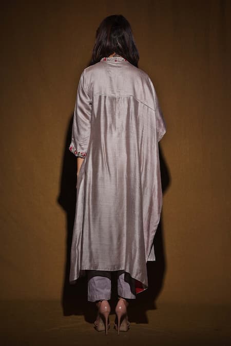 Vara By Vibha N Priti Silk Chanderi Tunic & Pant Set 