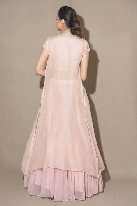 Vara By Vibha N Priti Embroidered Jacket Lehenga Set 