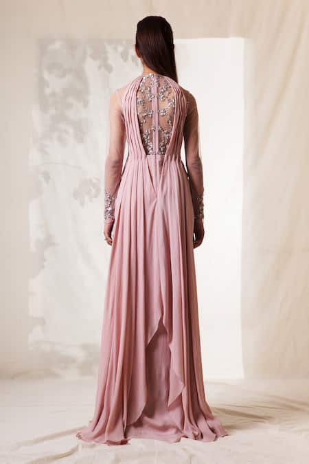 Vivek Patel Embroidered Draped Gown 