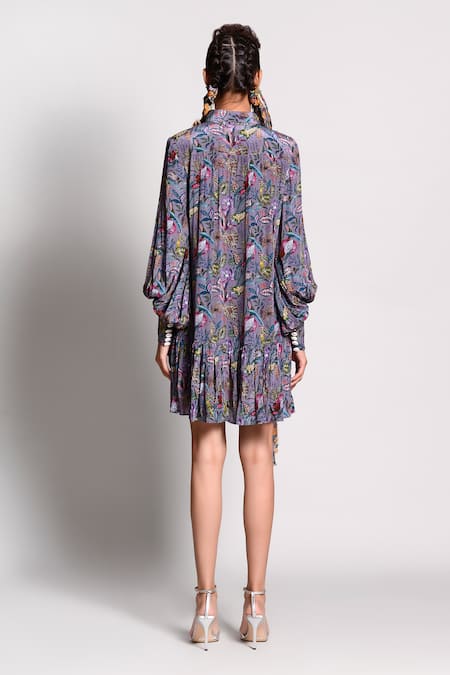 Rishi and Vibhuti Printed Shirt Dress 