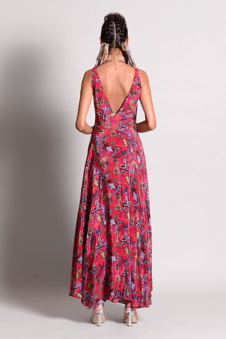 Rishi and Vibhuti Printed Maxi Dress 