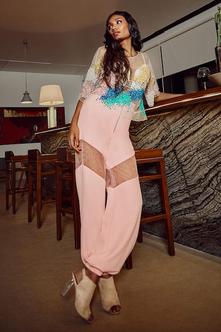 Babita Malkani Sheer Top & Pant Set 