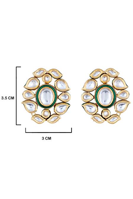 Buy_Anayah Jewellery_Gold Plated Diamonds, Stones Kundan Polki Choker Set_Online_at_Aza_Fashions