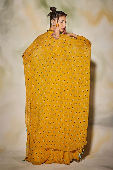 Diyarajvvir Printed Kaftan & Sharara Set 