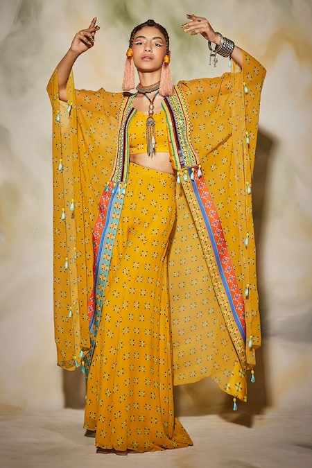 Diyarajvvir Printed Kaftan & Sharara Set 