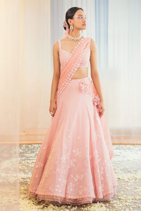 MADZIN Silk Bridal Lehenga Set 