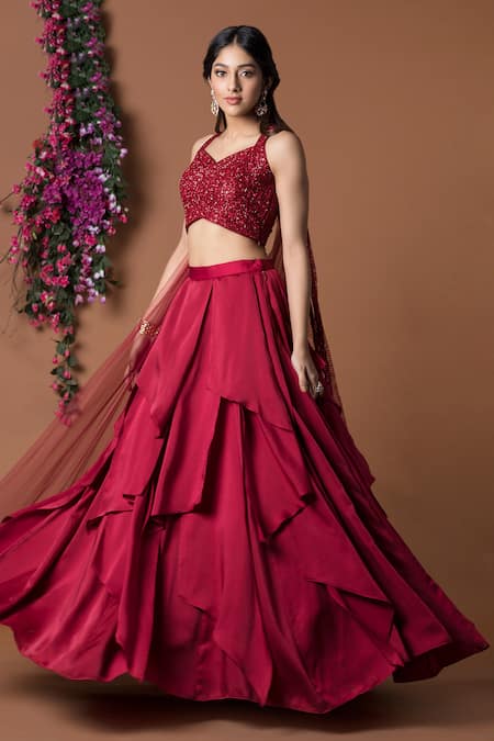 Mehak Murpana Layered Lehenga Set 
