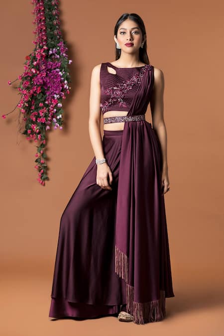 Mehak Murpana Embroidered Top & Palazzo Set 