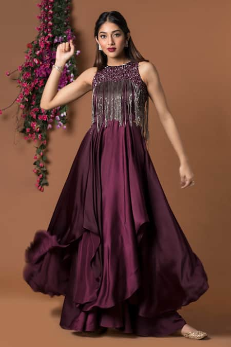 Buy 62/7XL Size Frock Style Satin Diwali Dress Collection Online for Women  in USA