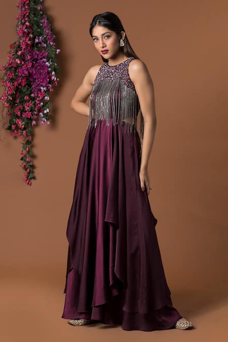 Mehak Murpana Embroidered Layered Gown 