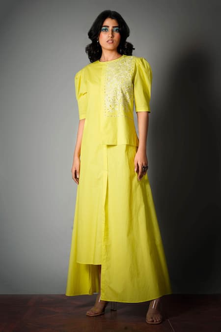 SAKSHAM & NEHARICKA Embroidered Asymmetric Dress 