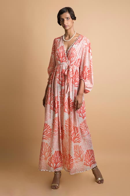 SAKSHAM & NEHARICKA Printed Maxi Dress 