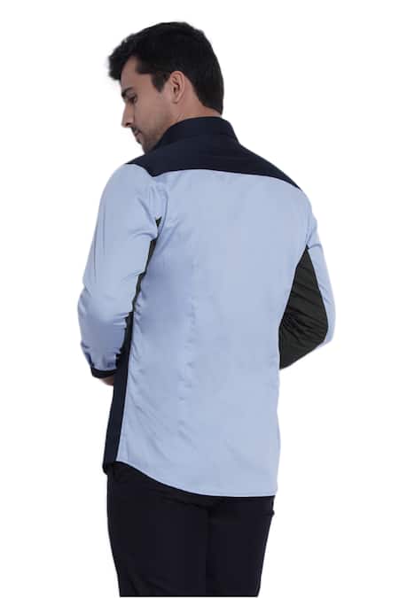 Abkasa Slim-Fit Colorblock Shirt 