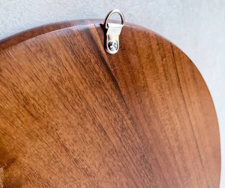 Buy_Floursha_Brown Acacia Wood Hand Paint Ivy Floral Wall Plate_Online_at_Aza_Fashions