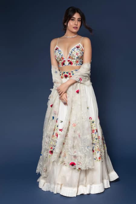 Priyanka Jain Chanderi Lehenga Set 