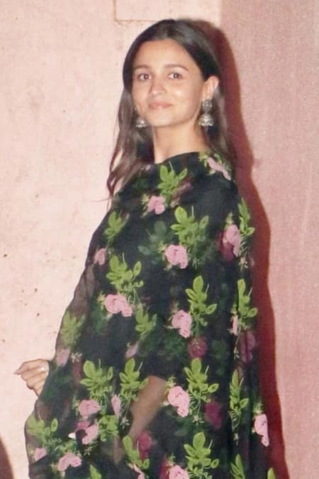 Shop_Label Earthen_Black Mulmul Cotton, Organza Silk Printed Kurta Set _Online_at_Aza_Fashions