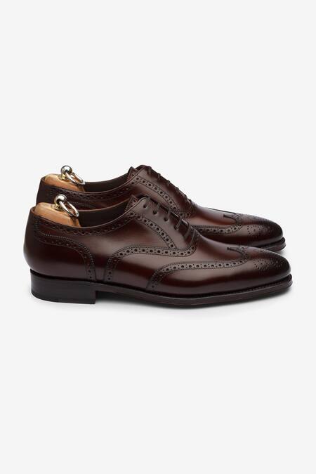 Bridlen_Brown Brogue Lace Up Oxfords_Online_at_Aza_Fashions