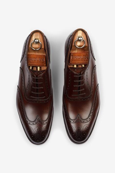 Buy_Bridlen_Brown Brogue Lace Up Oxfords_Online_at_Aza_Fashions